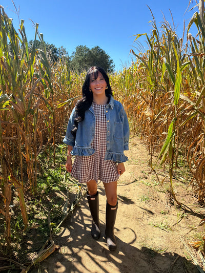 Bluebell Ruffle Denim Top