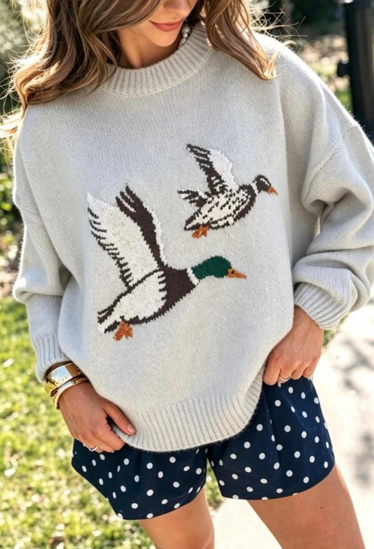Mallard in Motion Knit Sweater