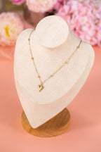Gold Plated Alloy Puffed Heart Necklace