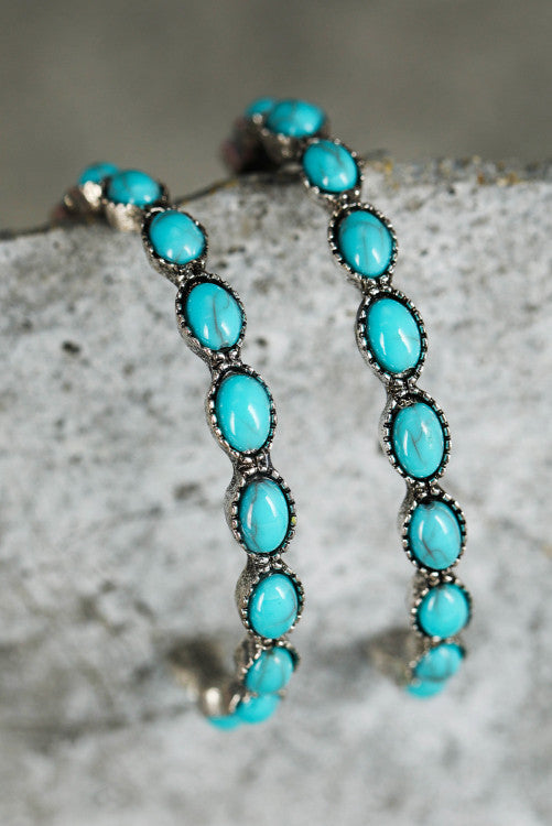 Turquoise Tide Hoops