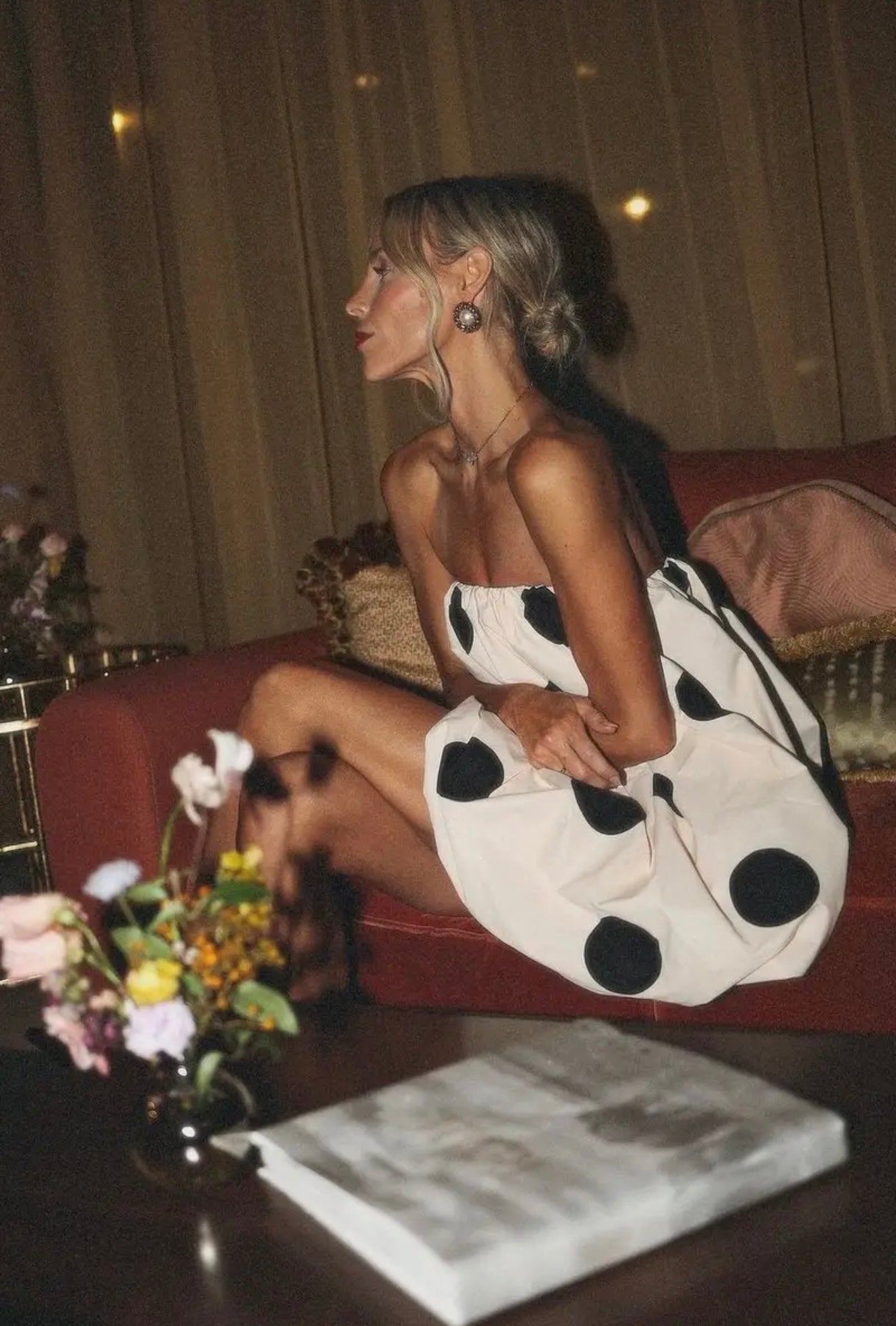 The Dot After Dark Mini Dress