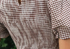 Brown Sugar Gingham Peplum Top