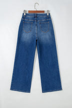 Sky Blue Tailored Seam Detail Womens Shift Jeans