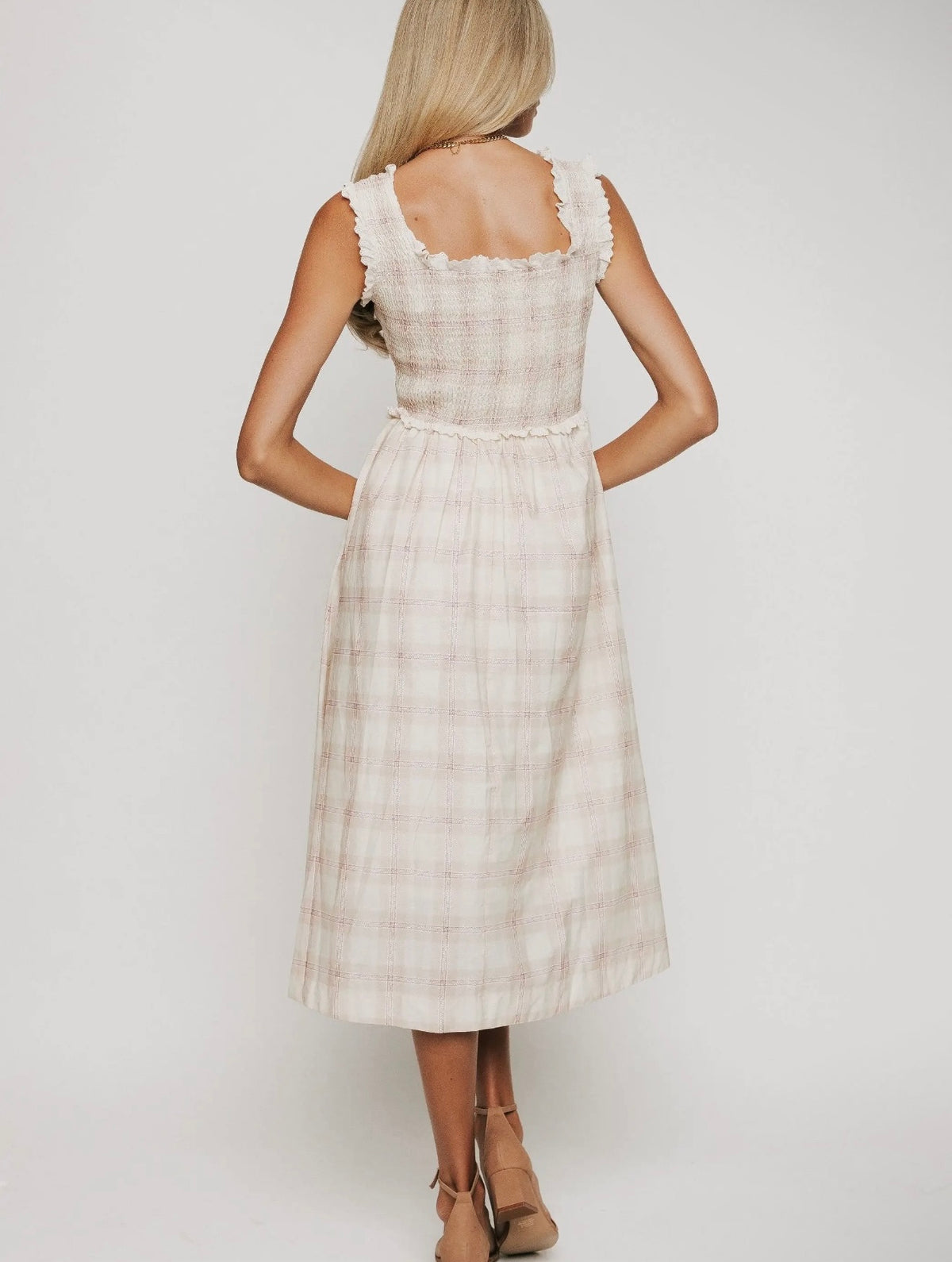 Willow Check Midi Dress