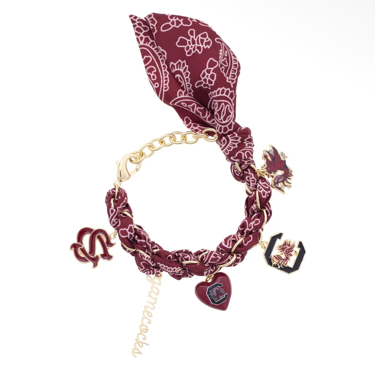 The Carolina Bandana Charm Bracelet