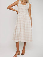 Willow Check Midi Dress