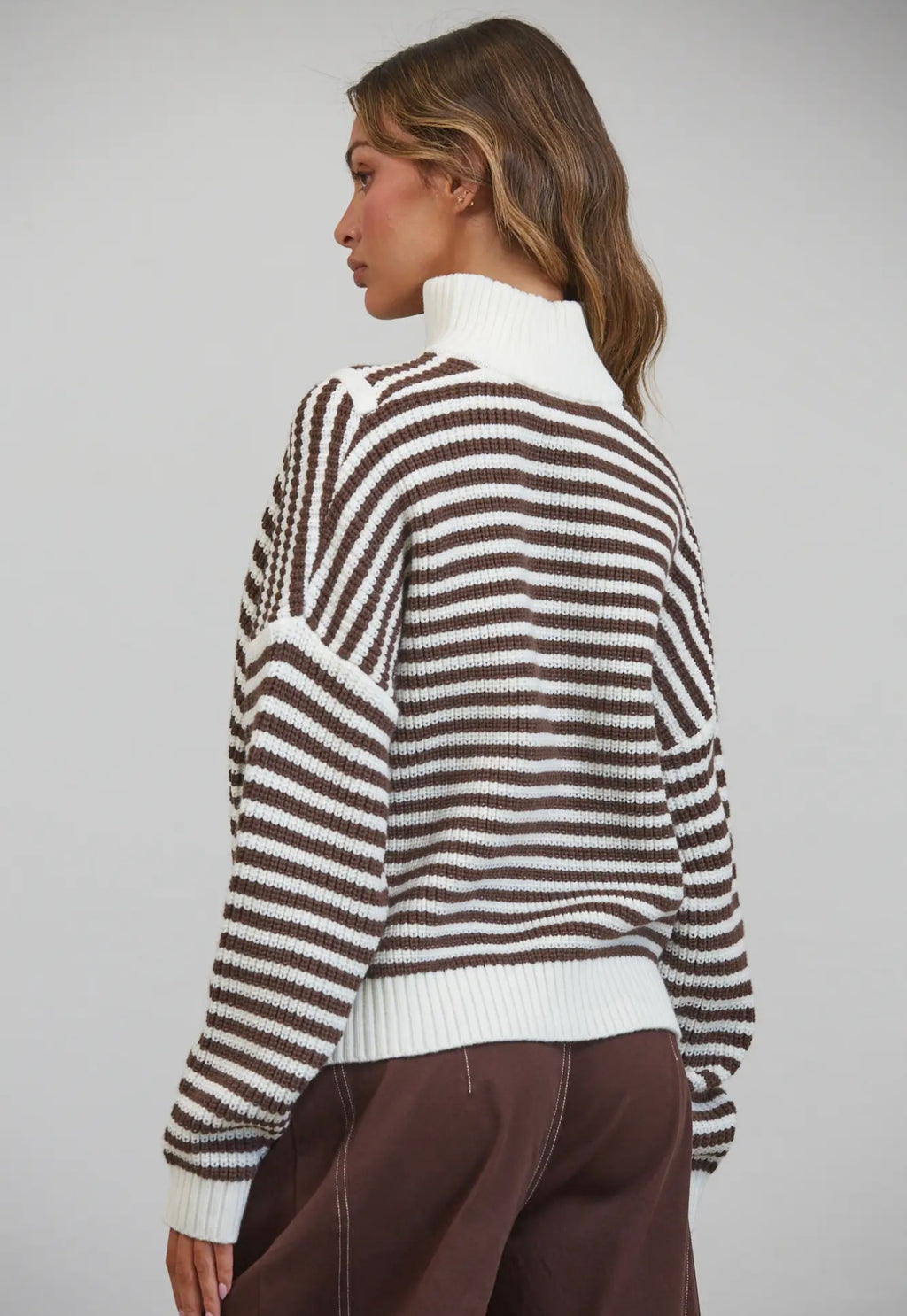 The Hampton Stripe Half-Zip Sweater