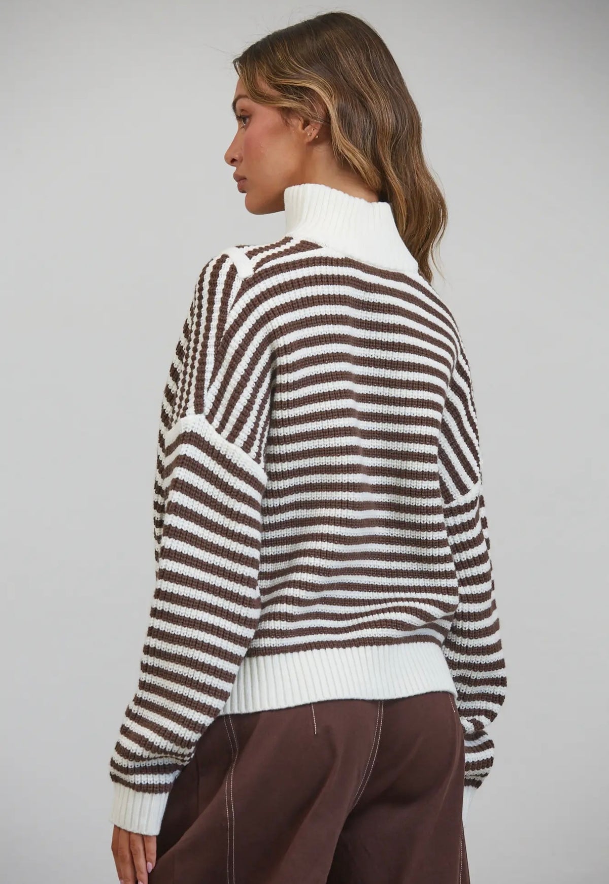 The Hampton Stripe Half-Zip Sweater