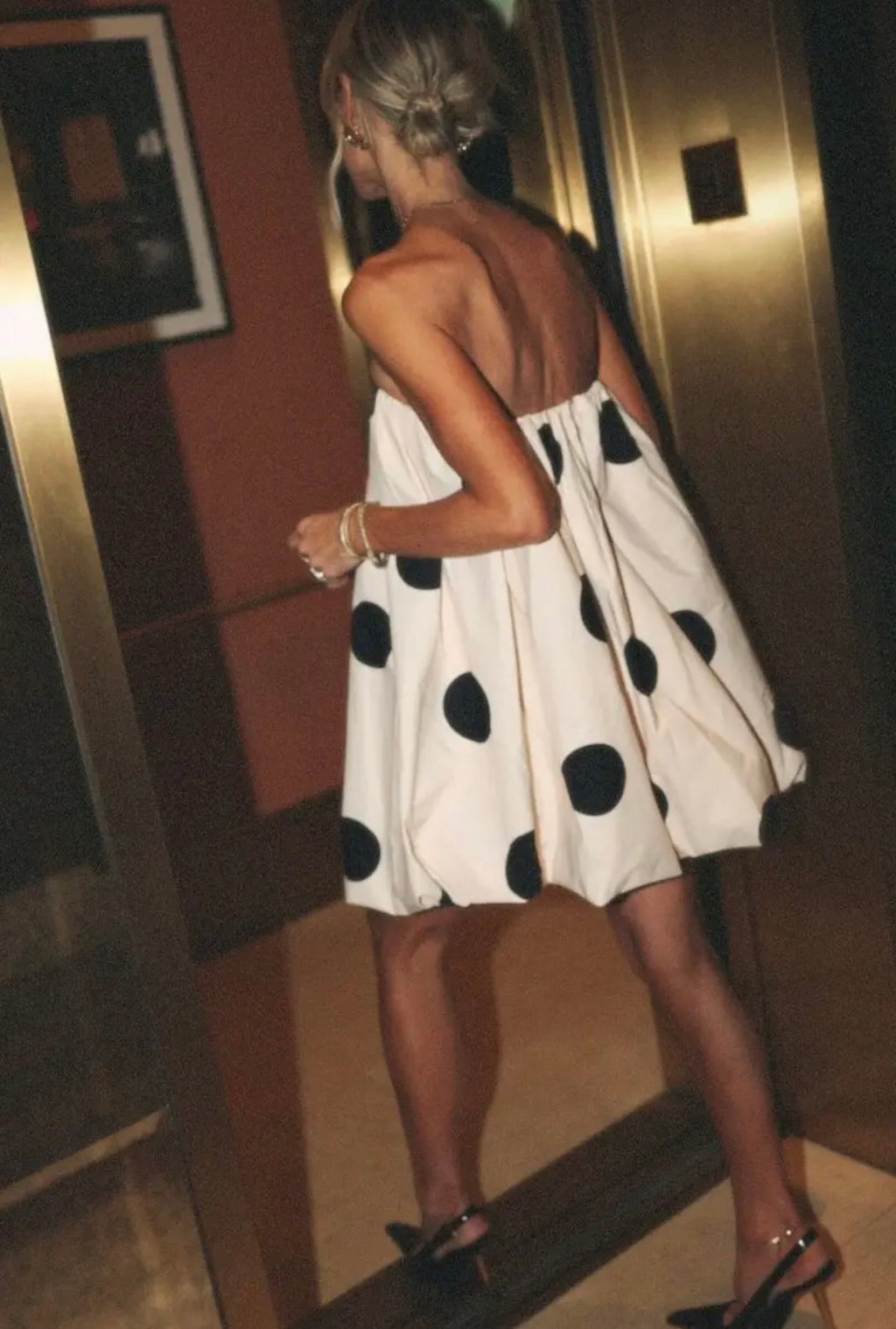 The Dot After Dark Mini Dress