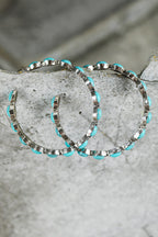 Turquoise Tide Hoops