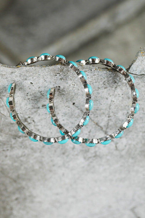 Turquoise Tide Hoops
