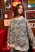 Untamed Luxe Zebra Mockneck 🦓
