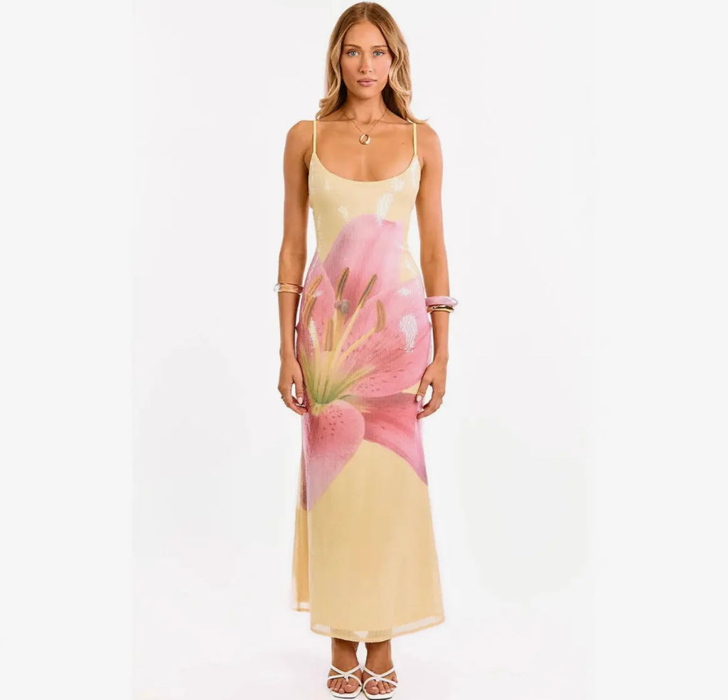 Sunlit Lily Maxi Dress