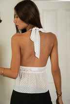 Champagne & Polka Dots Top