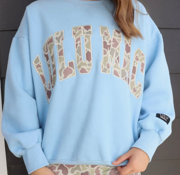 Lulu Mac Bluebird Camo Crew alternate