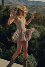 Brown Sugar Gingham Romper