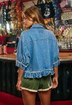 Bluebell Ruffle Denim Top