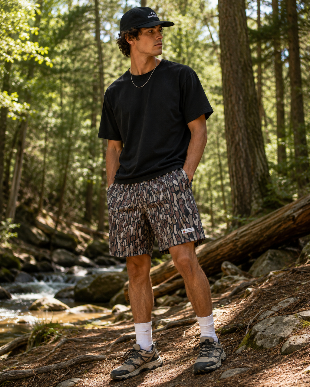 Creekbank Camo Shorts 7”