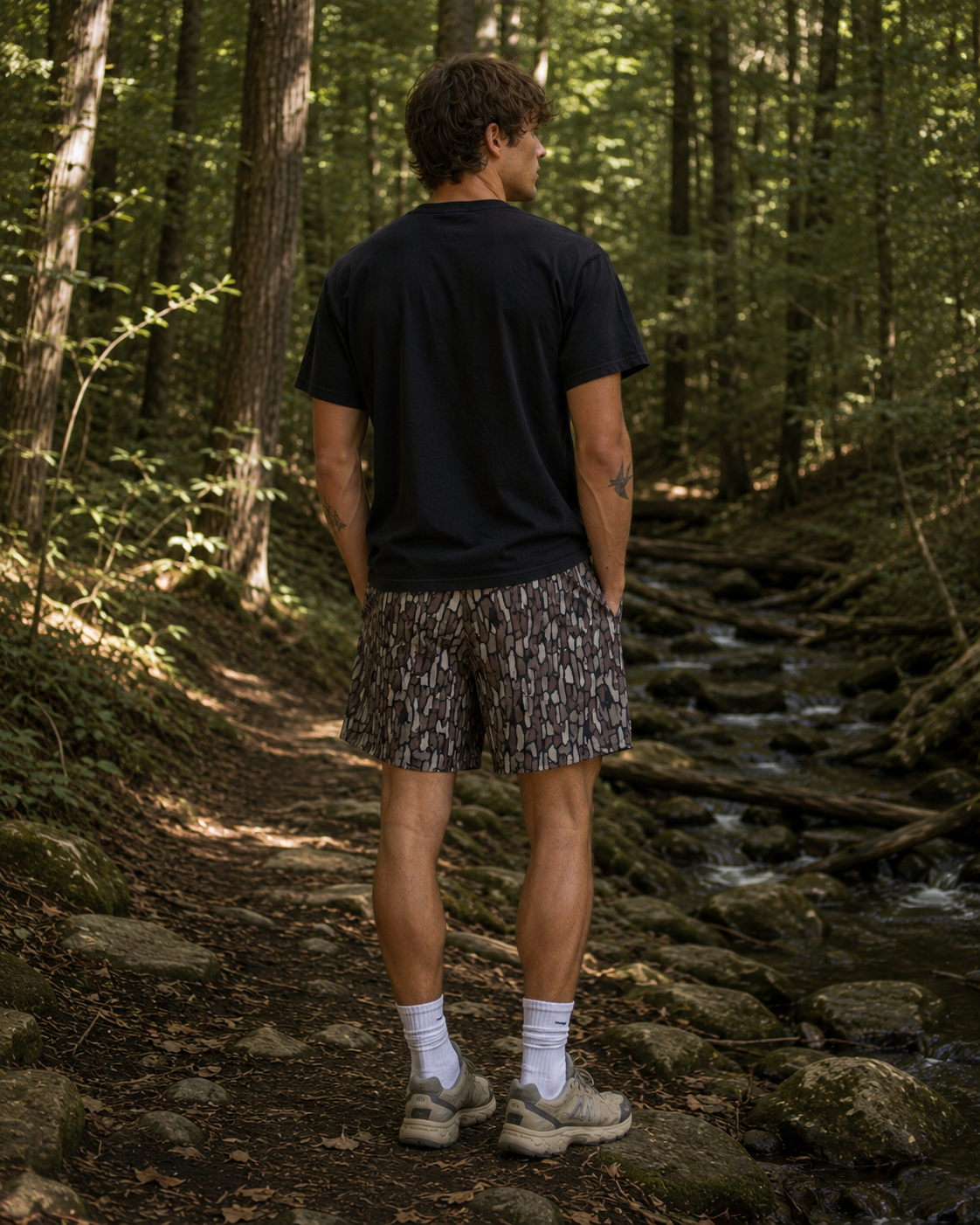 Creekbank Camo Shorts 7”