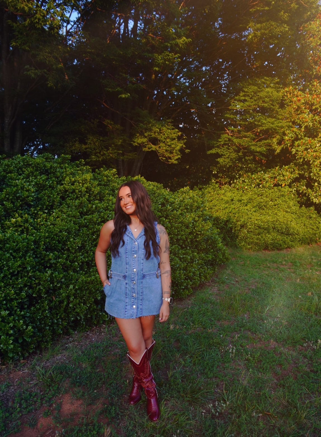 Boots & Buckles Denim Dress