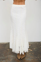 Ivory Hour Lace Skirt