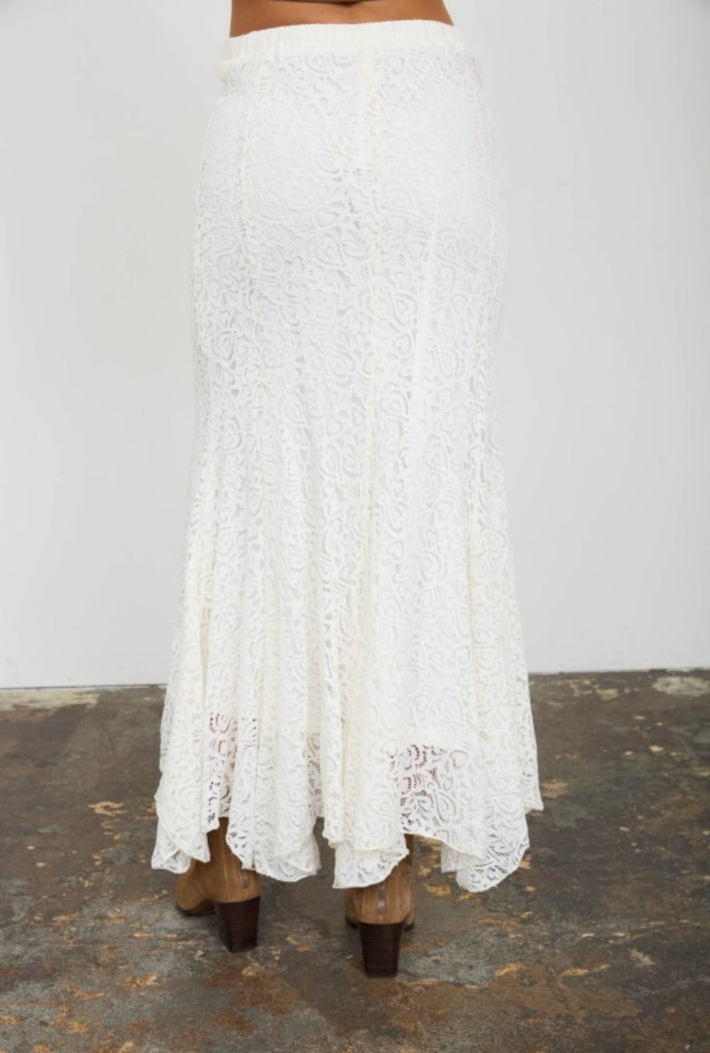Ivory Hour Lace Skirt