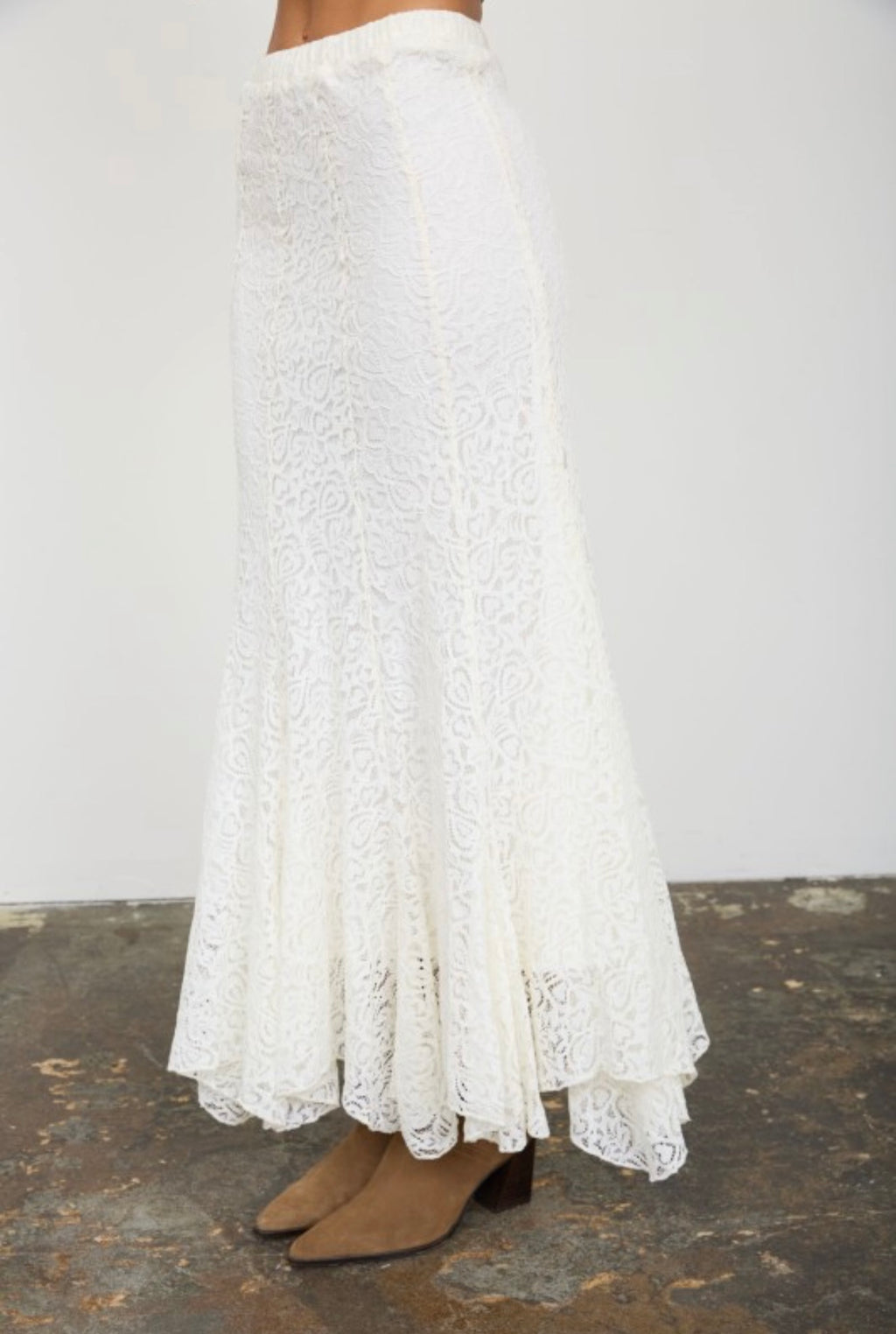 Ivory Hour Lace Skirt