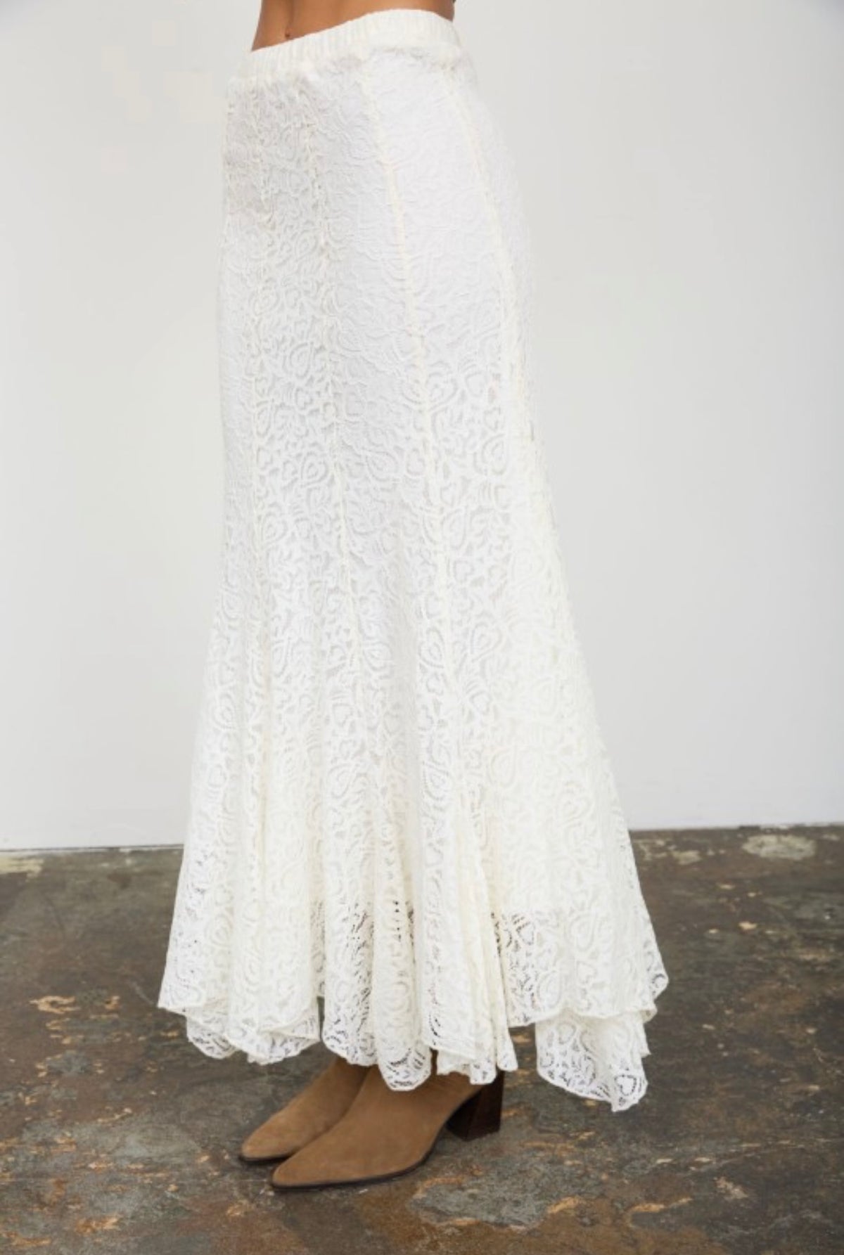 Ivory Hour Lace Skirt