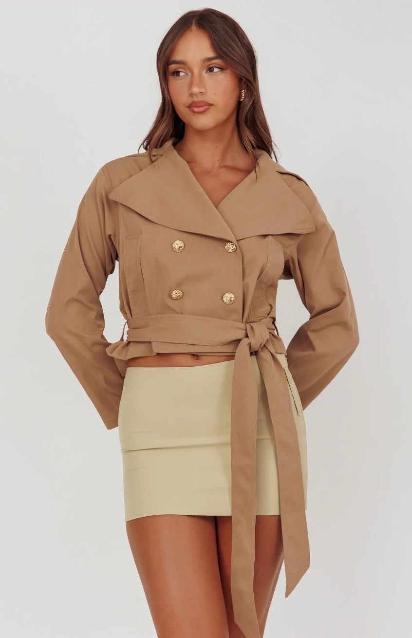 The Hampton Cropped Trench Jacket