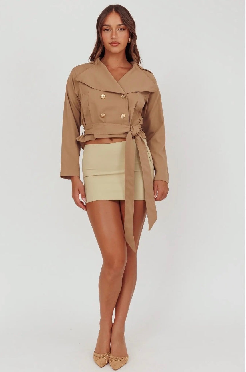 The Hampton Cropped Trench Jacket