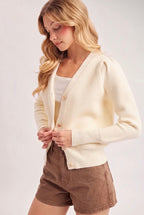 Sweetheart Button Cardigan