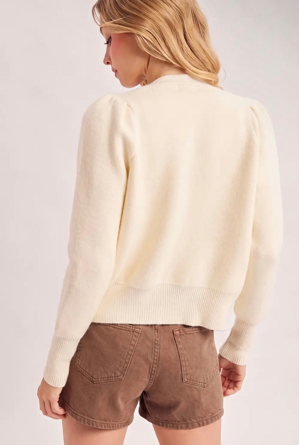 Sweetheart Button Cardigan