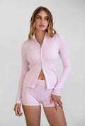 Blushing Belle Cable Knit Lounge Set
