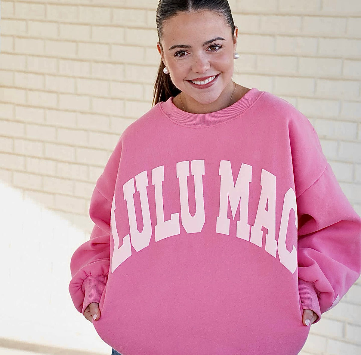 The Pink Puff Lulu Mac Crewneck