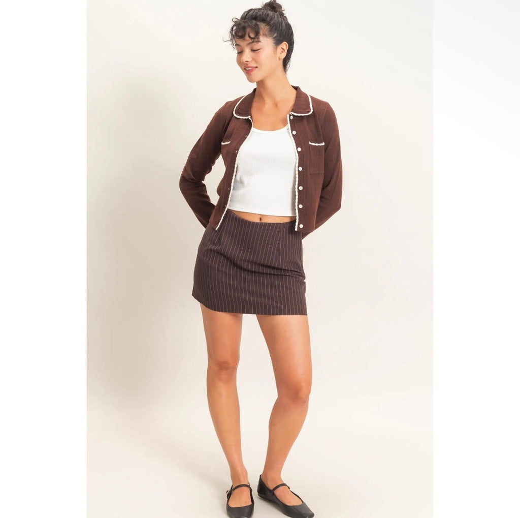 The Uptown Pinstripe Skort