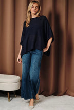 The Navy Hampton Poncho