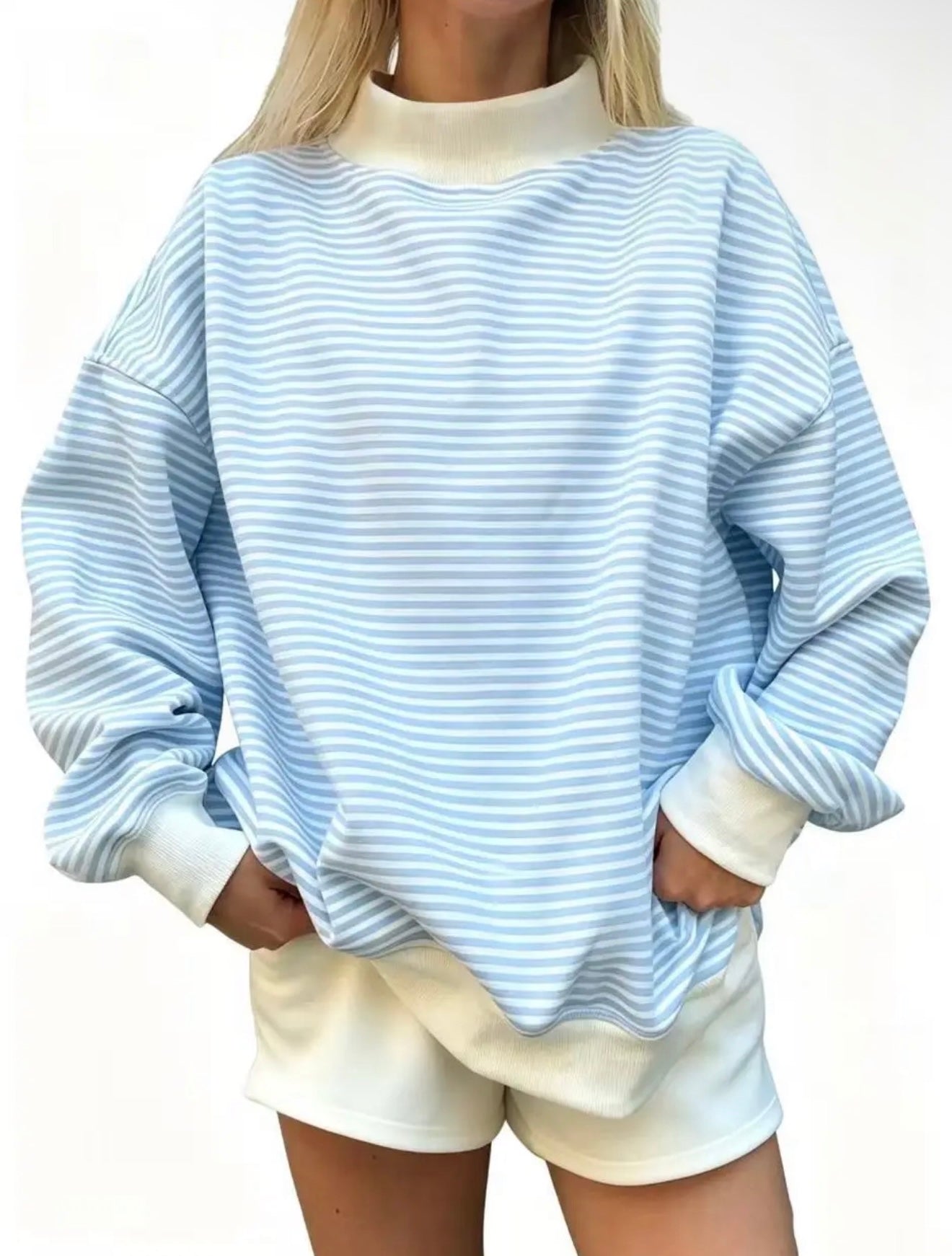 Blue & White Striped Pullover