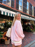 Pink & White Striped Pullover