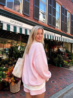 Pink & White Striped Pullover