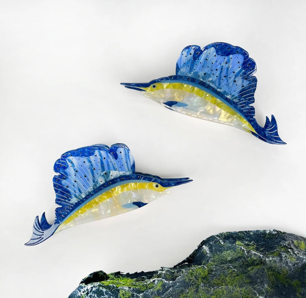 Blue Marlin Statement Claw Clip