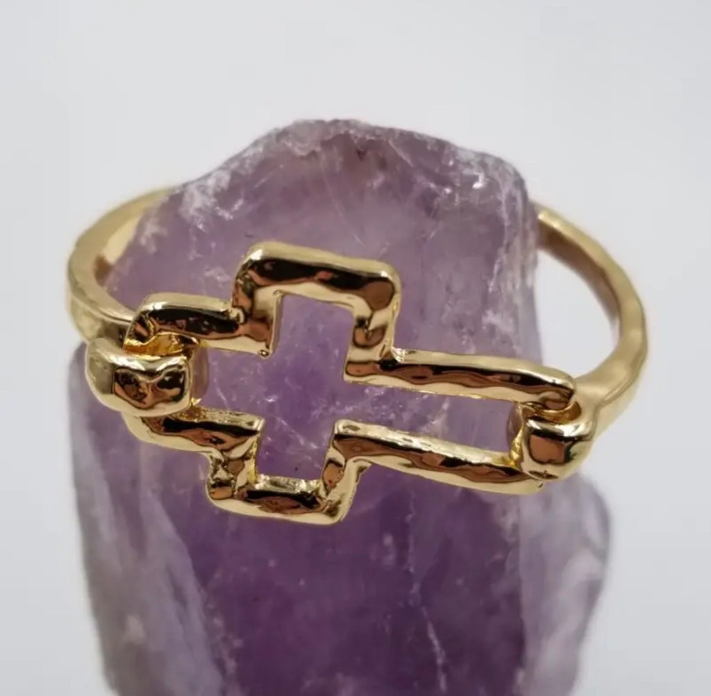 Golden Cross Ring