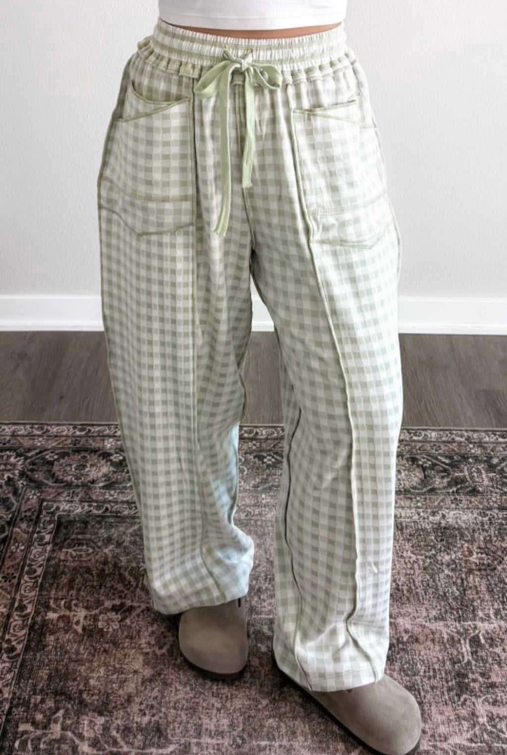 Meadow Gingham Cargo Pants