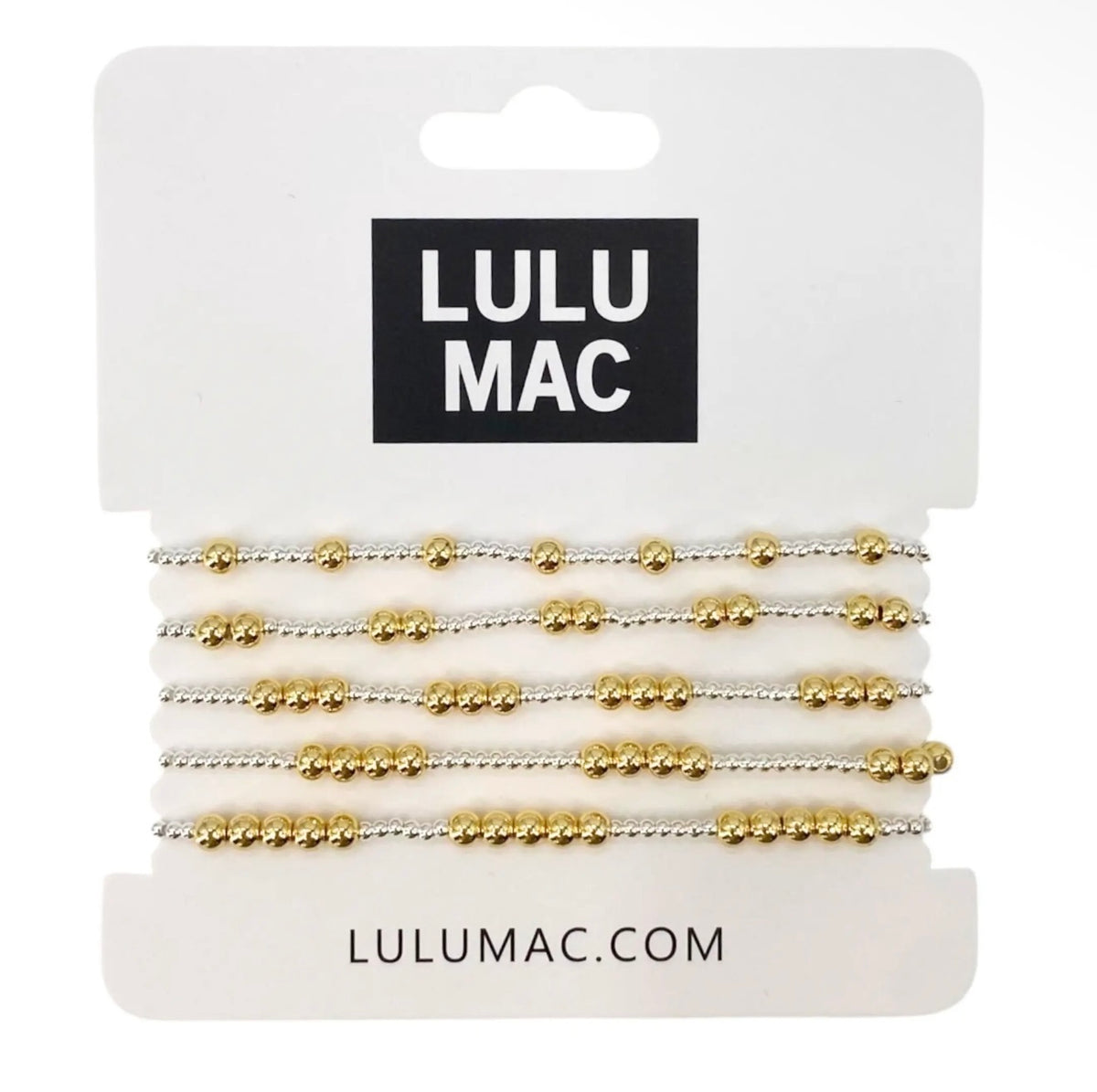 GOLD & SILVER BEADED BRACELET SET