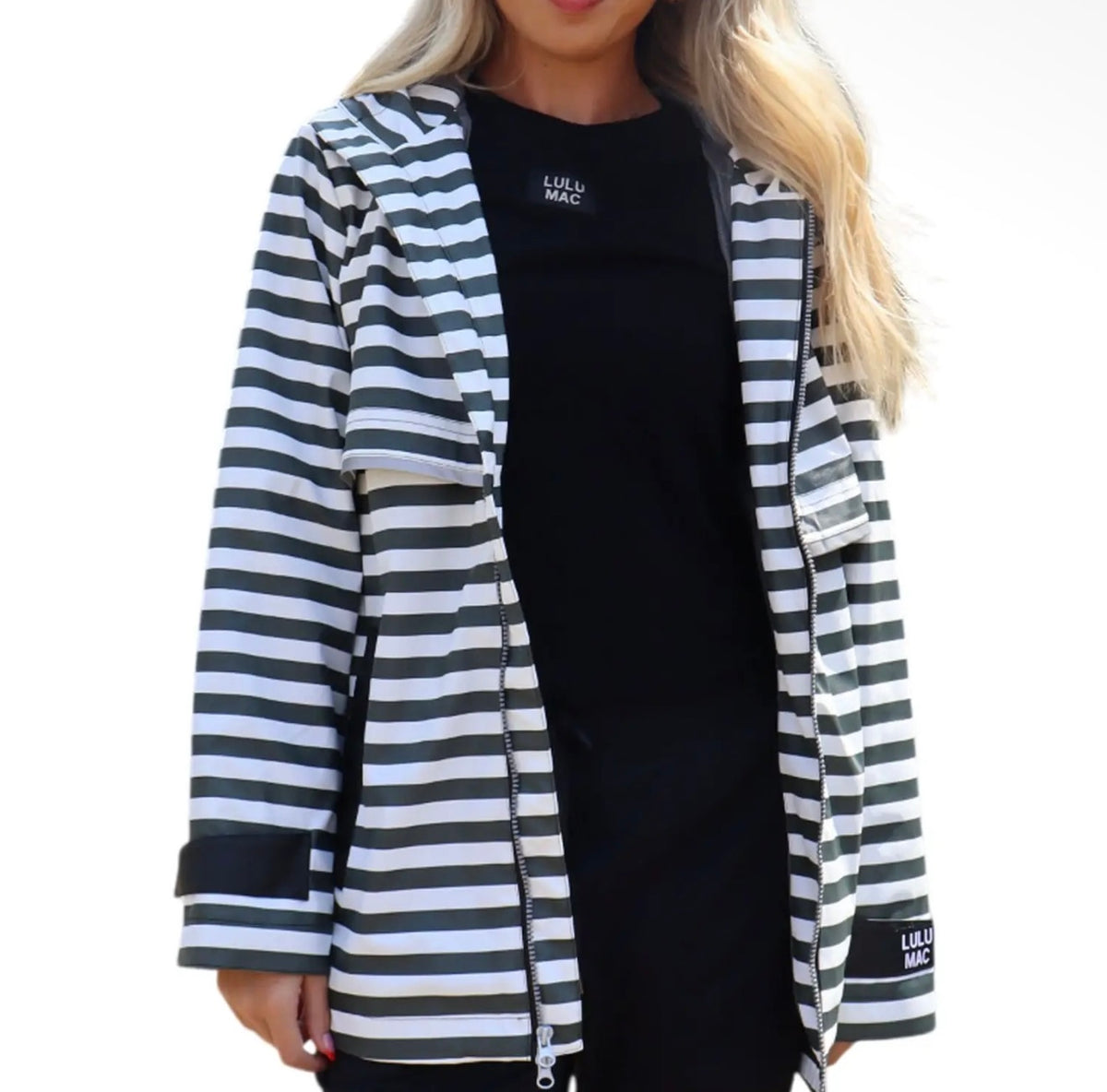 Lulu Mac Stormy Days Stripe Raincoat